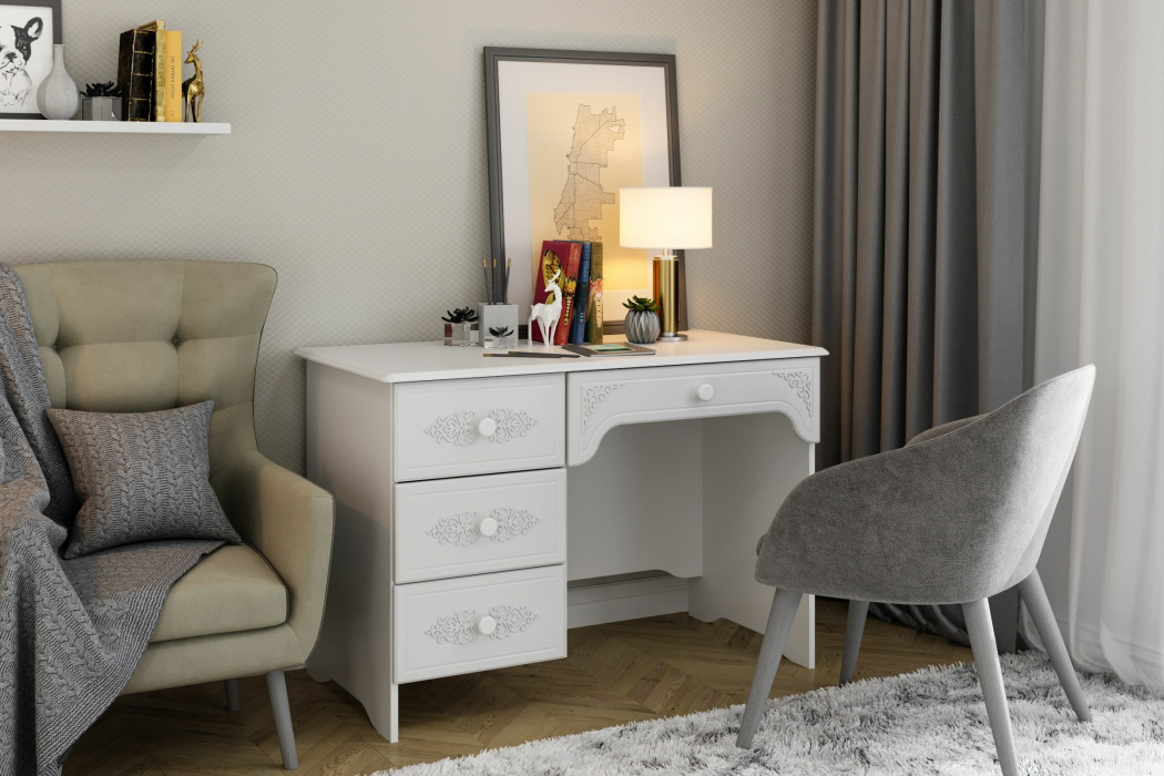 Прямые, Стол письменный Ассоль АС-6 левый