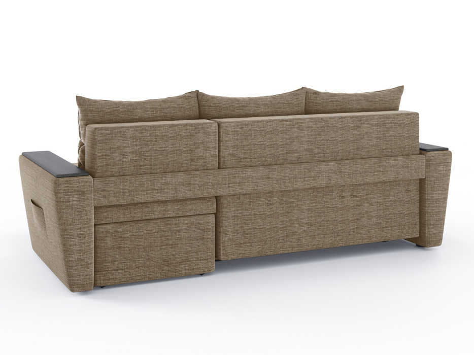 Диваны угловые в гостиную, Диван-кровать угловой Дубай Майами еврокнижка трехсекционная, рогожка Люкс