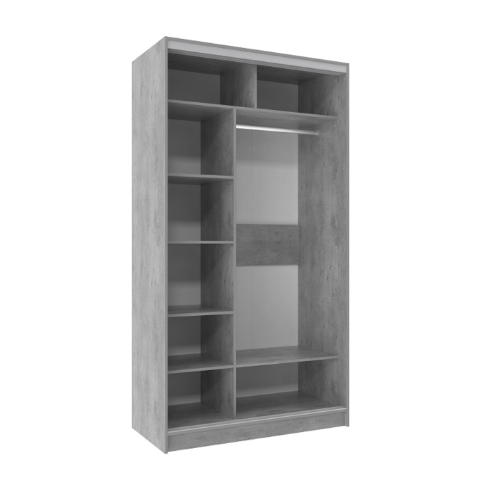 Шкафы-купе 2-х дверные, Шкаф-купе 2-дв  Домашний 1200 зеркало/лдсп  (в2295*ш1232*г595)