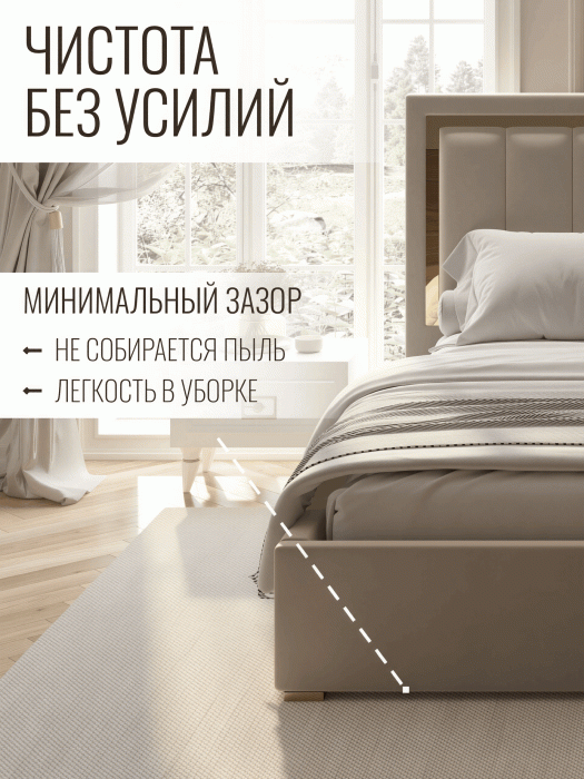 Мягкая кровать, Кровать Валенсия с подъемным механизмом 160х200 см велюр, золото