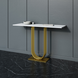 Стол консольный с металлическим подстольем ARFEO (Золотой) 80*35*120