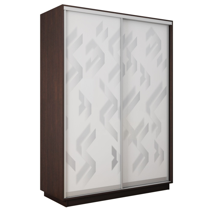 Шкафы-купе 2-х дверные, Шкаф-купе Экспресс 2-х дверный Фотопечать Ленты Стекла 160х45х240