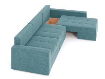 Диван-кровать угловой Брест 3 секции еврокнижка, рогожка