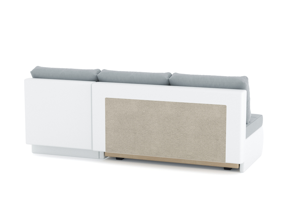 Диваны угловые в гостиную, Диван-кровать угловой Кормак без подлокотников, велюр /кож.зам