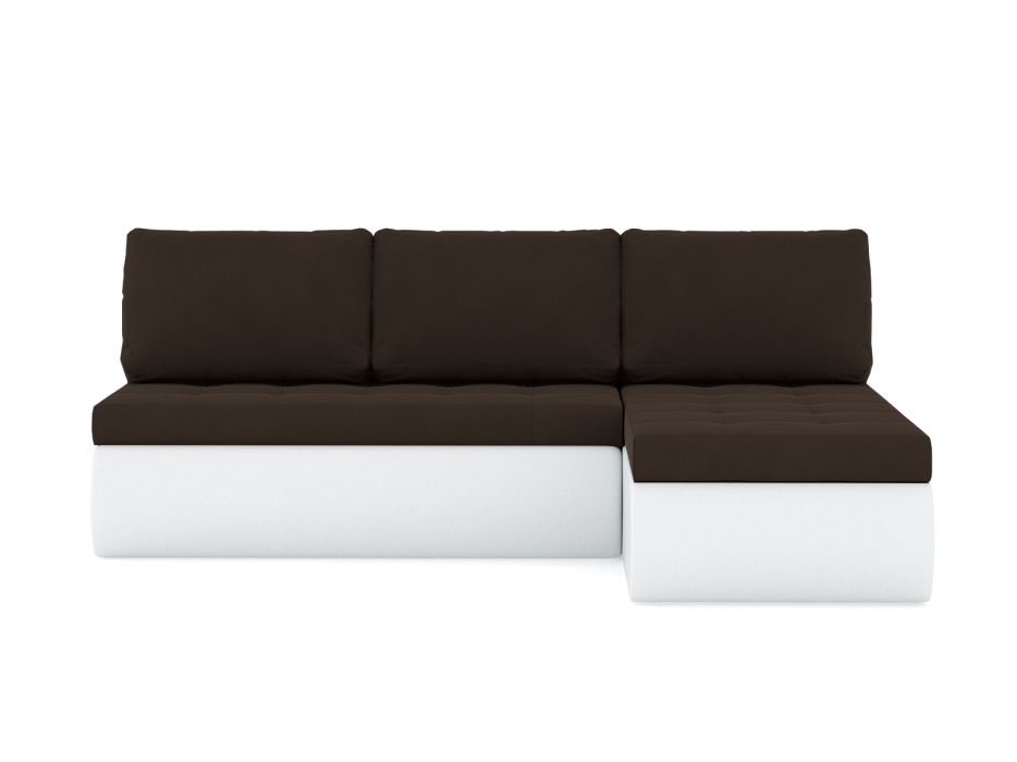 Диваны угловые в гостиную, Диван-кровать угловой Кормак без подлокотников, велюр /кож.зам