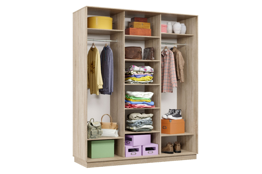 Шкафы-купе 3-х дверные, Шкаф-купе Премьер Лайт 26 (08;08;08) трехдверный