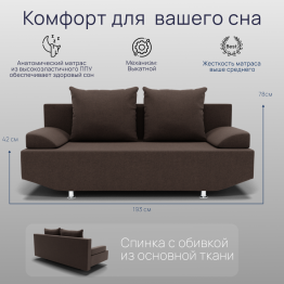 Прямой диван Сити ППУ, велюр