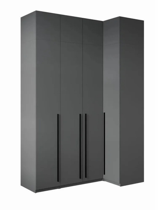 Угловые шкафы, Угловой шкаф для одежды распашной с ящиками и антресолью, София, 2600х1700х900мм