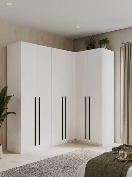 Шкафы, Угловой шкаф для одежды распашной с ящиками, София, 2200х2100х1300мм