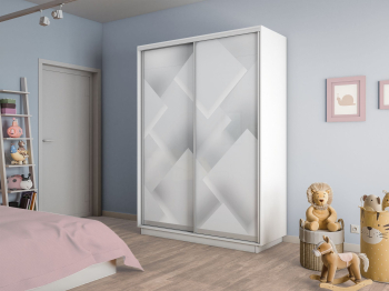 Шкаф-купе Экспресс 2-х дверный Фотопечать Квадрат Стекла 120х45х240