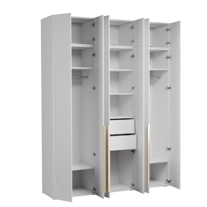 Шкафы распашные, Шкаф Фиеста 6-ти ств + антресоль МДФ  2002*2600*500