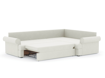 Диван-кровать угловой Мирта дельфин, велюр