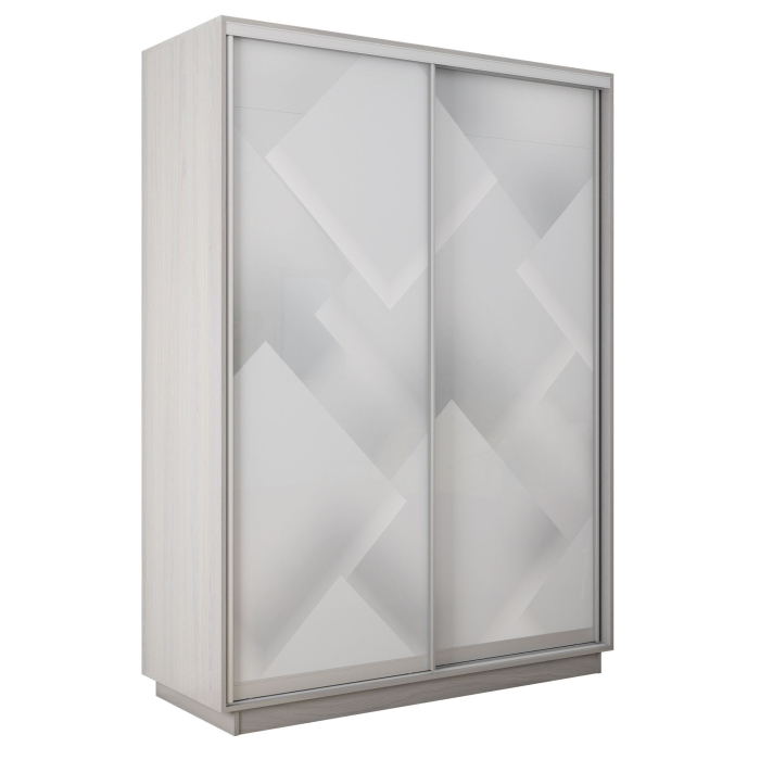 Шкафы-купе 2-х дверные, Шкаф-купе Экспресс 2-х дверный Фотопечать Квадрат Стекла 160х60х240