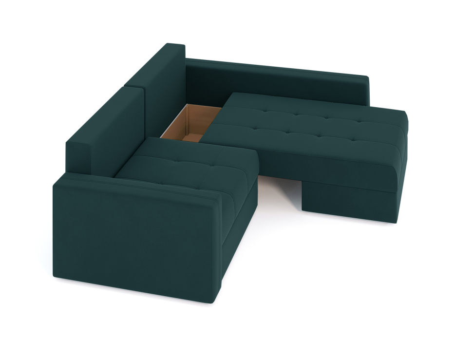 Диваны угловые в гостиную, Диван-кровать угловой Брест 2 секции еврокнижка, велюр