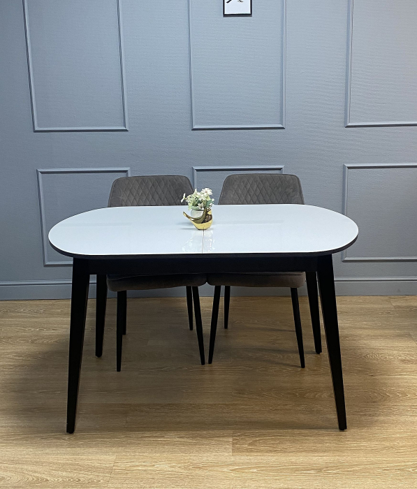 Обеденные столы, Стол Kenner 1300M раздвижной, стекло глянец