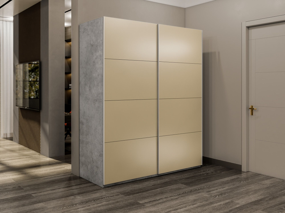 Шкафы-купе 2-х дверные, Шкаф-купе Эста 2-х дверный Стекла фисташка/Доводчик 200х66х240