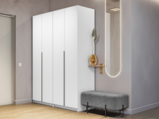 Шкафы распашные, Распашной шкаф Локер 800+800 (Гармошка) с полками слева