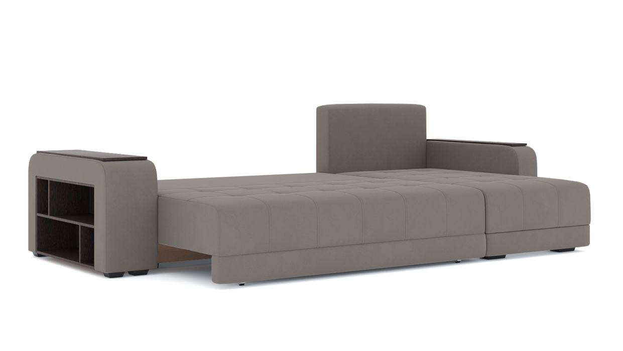 Диваны угловые в гостиную, Диван-кровать угловой Милан ПБ еврокнижка, велюр