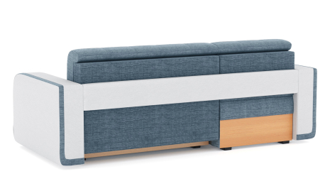 Диван-кровать угловой Генри еврокнижка, рогожка+кож.зам