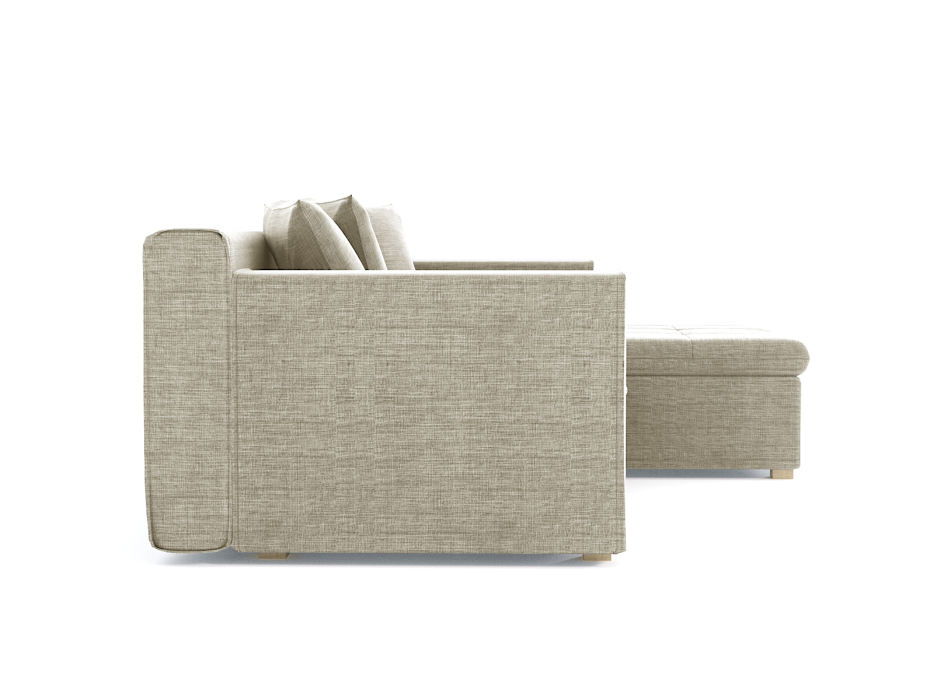 Диваны угловые в гостиную, Диван угловой Чикаго без механизма, рогожка