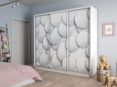 Шкафы-купе 3-х дверные, Шкаф-купе Экспресс 3-х дверный Фотопечать Шары Стекла 210х45х220