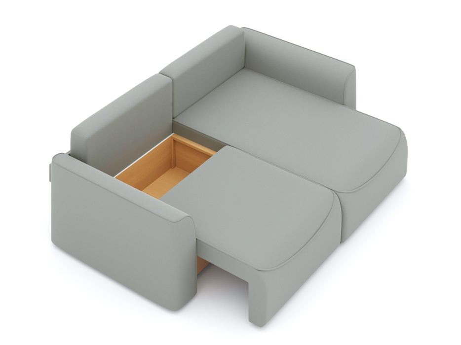 Мягкая мебель, Диван-кровать угловой Рафаэль еврокнижка НПБ, велюр