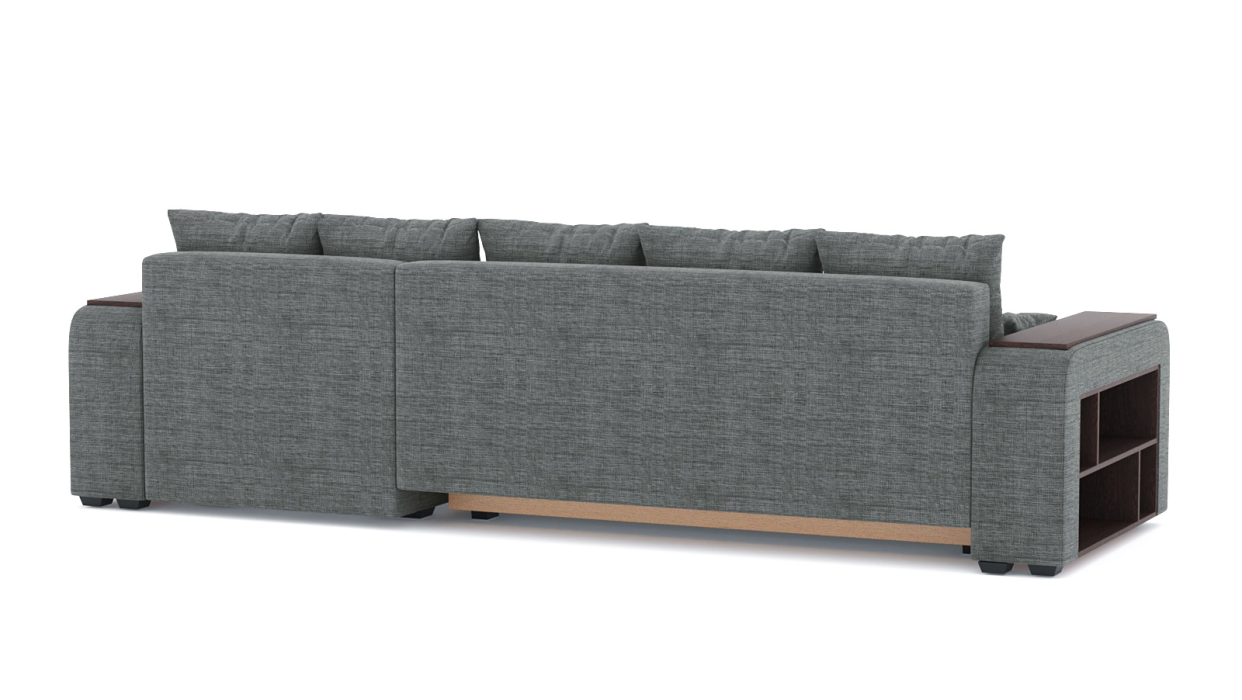 Диваны угловые в гостиную, Диван-кровать угловой Дубай еврокнижка, рогожка