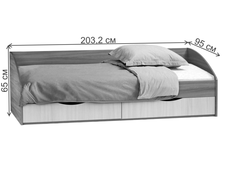 Кровати 90 см, Кровать Классика 900*2000