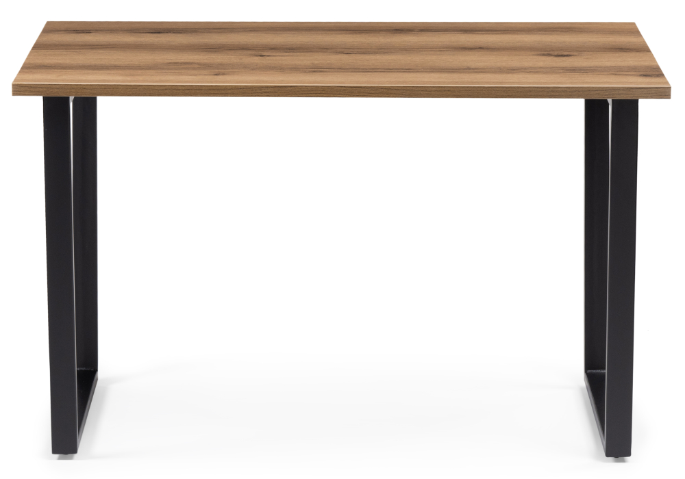 Обеденные столы, Стол деревянный Лота Лофт 120 22 мм (черный матовый)