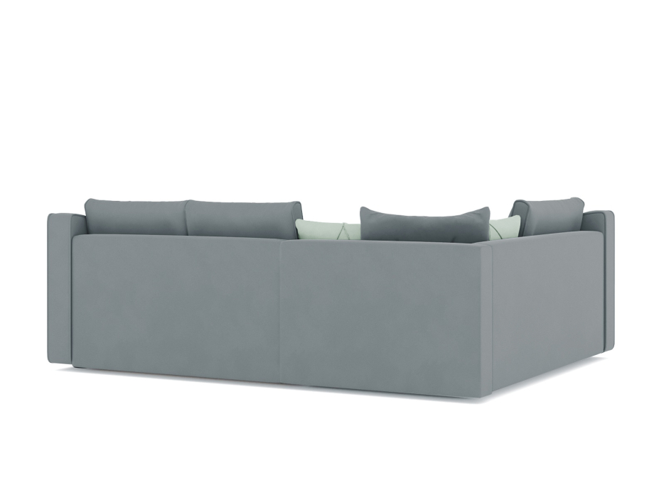 Диваны угловые в гостиную, Диван-кровать угловой Френсис дельфин, велюр