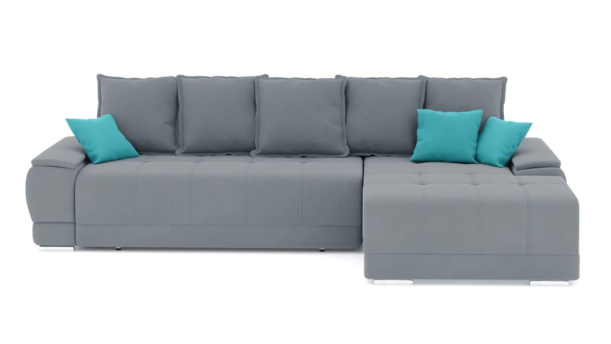 Гостиная, Диван-кровать угловой Нордвикс ПБ, велюр