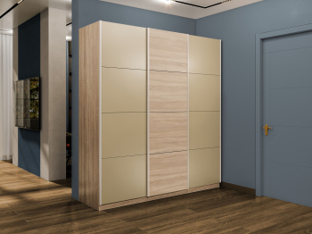 Шкаф-купе Прайм 3-х дверный Стекла фисташка/ДСП/Доводчики 210х57х230