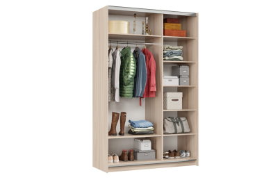 Шкаф-купе Smart 1424 2х дверный (фасады ЛДСП) профиль серебро