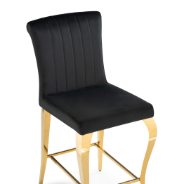 Барный стул Joan black/gold