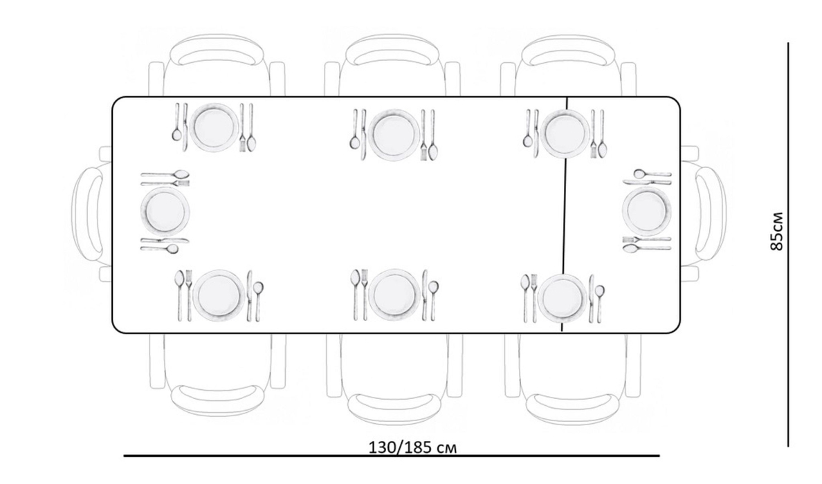 Обеденные столы, Стол Kenner BL1300 раздвижной, керамика