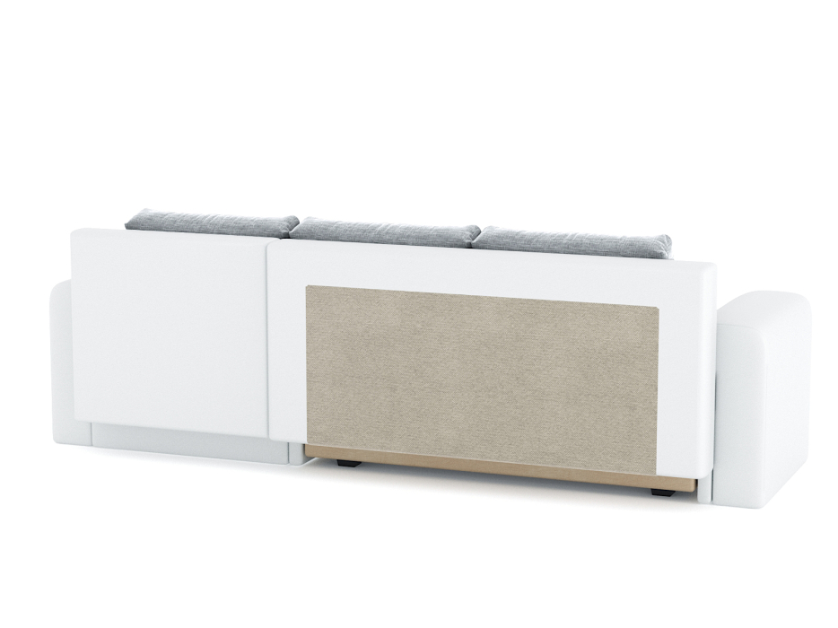 Диваны угловые в гостиную, Диван-кровать угловой Кормак с подлокотниками, рогожка +кож. зам.