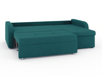 Диван-кровать угловой Мини Люкс трехсекционная еврокнижка, велюр