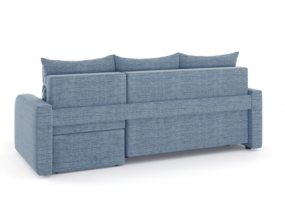 Диваны угловые в гостиную, Диван-кровать угловой Мини Люкс трехсекционная еврокнижка, рогожка Люкс