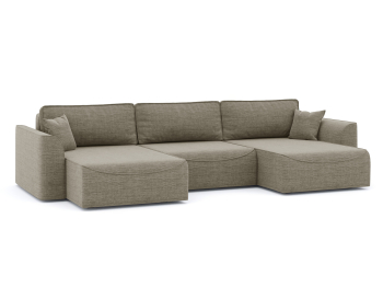 Диван-кровать П-образный Рафаэль еврокнижка НПБ, рогожка Люкс