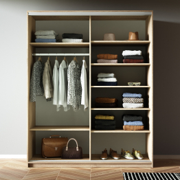 Шкаф-купе Прайм 2-х дверный Стекла пудра/Доводчики 160х57х230