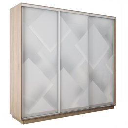 Шкаф-купе Экспресс 3-х дверный Фотопечать Квадрат Стекла 180х60х220