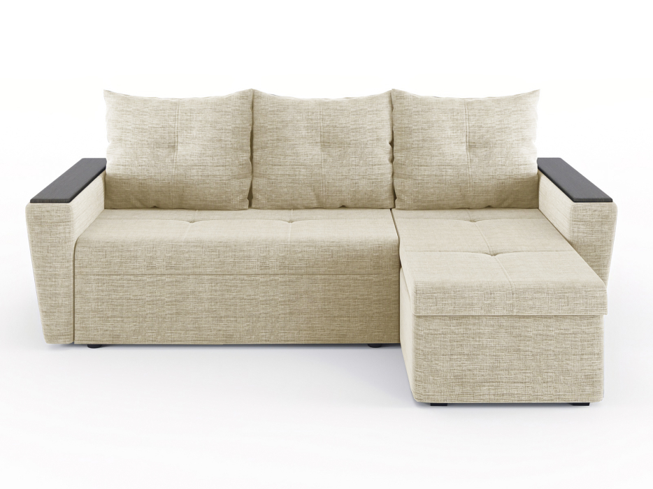 Диваны угловые в гостиную, Диван-кровать угловой Дубай Майами еврокнижка трехсекционная, рогожка Люкс