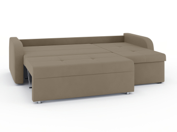 Диван-кровать угловой Мини Люкс трехсекционная еврокнижка, велюр