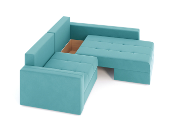 Диван-кровать угловой Брест 2 секции еврокнижка, велюр