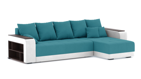 Диван-кровать угловой Дубай еврокнижка, велюр +кож.зам