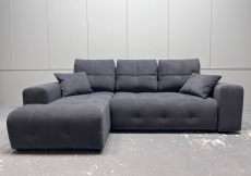 Диваны угловые в гостиную, Угловой диван Бруно с оттоманкой слева, велюр