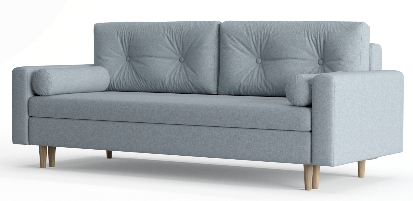 Диваны еврокнижки, Диван-кровать Таврида, пружинный блок, рогожка