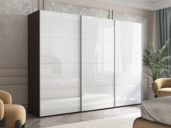 Шкаф-купе Эста Трио Стекло белое 300х66х240