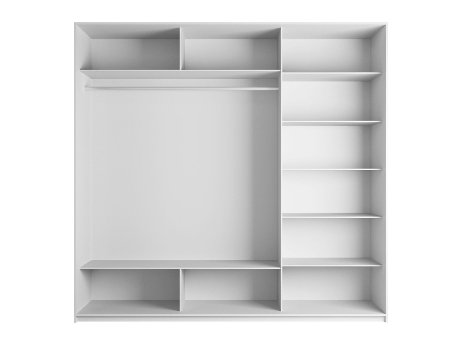 Шкафы-купе 3-х дверные, Шкаф-купе Прайм 3-х дверный Стекла черные/Доводчики 180х57х230