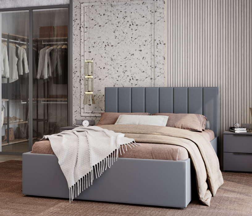 Мягкая кровать, Кровать Аурелия 1,2 с ПМ